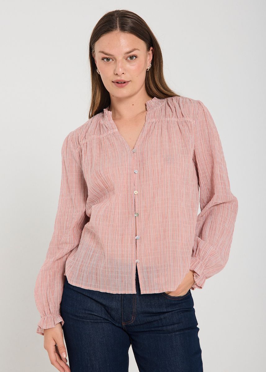 HELLY BLUSE STRIPES - ROSA