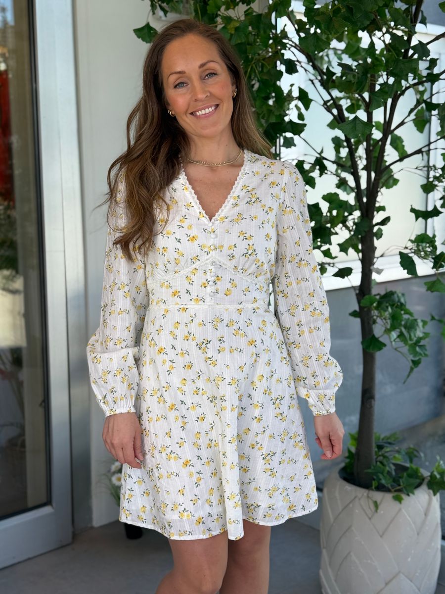 MAYA SOFIA KJOLE - GULE BLOMSTER