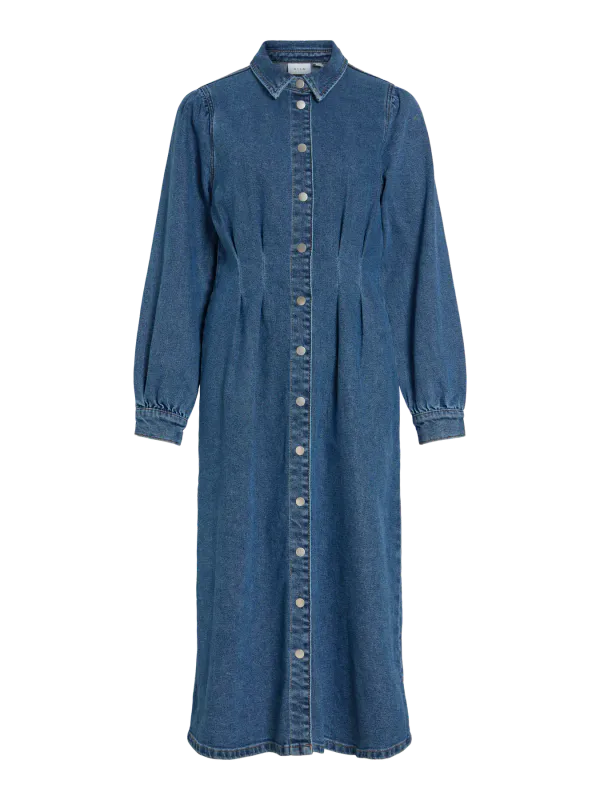 SOL DENIM KJOLE - MEDIUM BLÅ