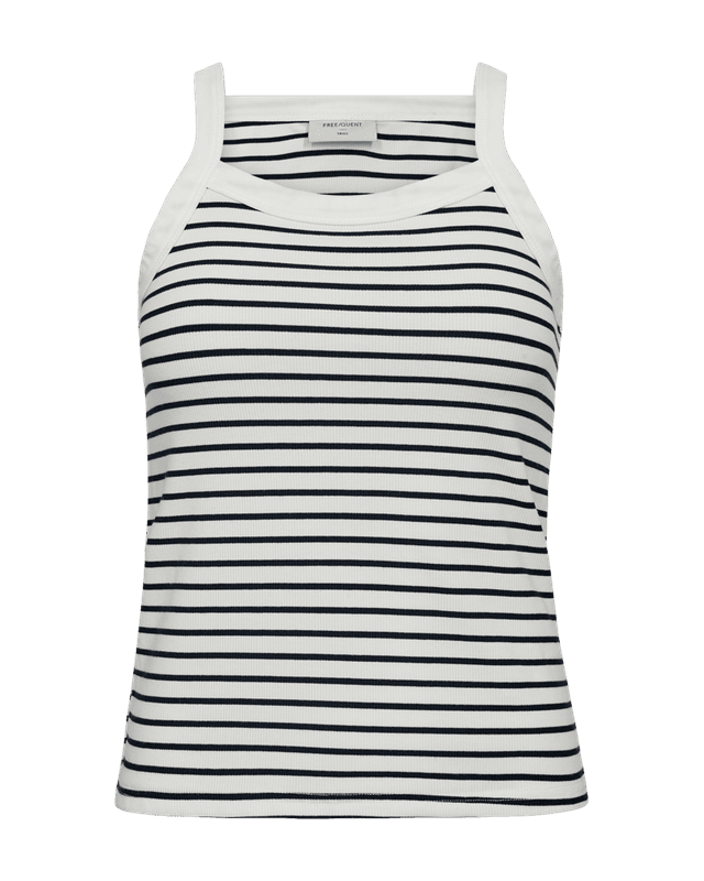 ZIA TOPP STRIPER - HVIT / NAVY