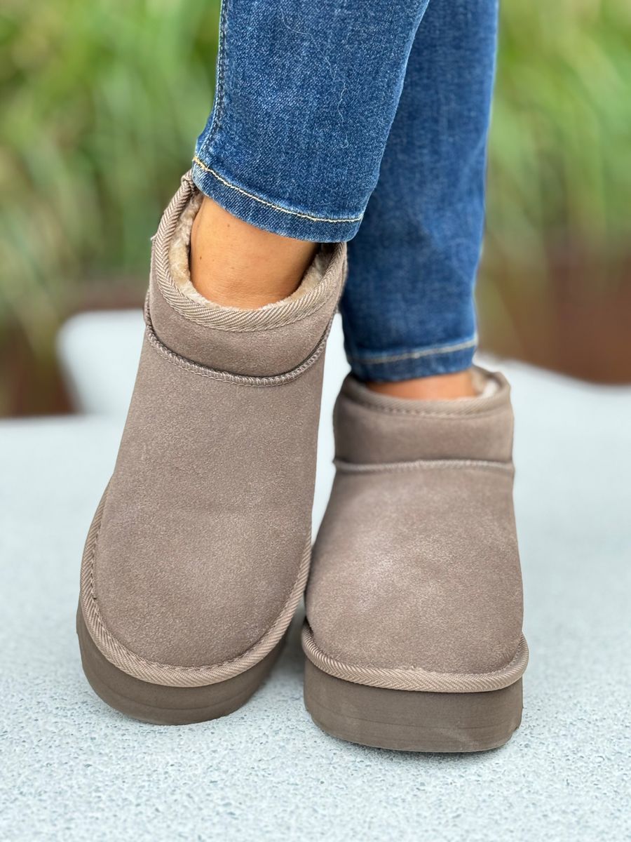 PLATFORM BOOTS - TAUPE