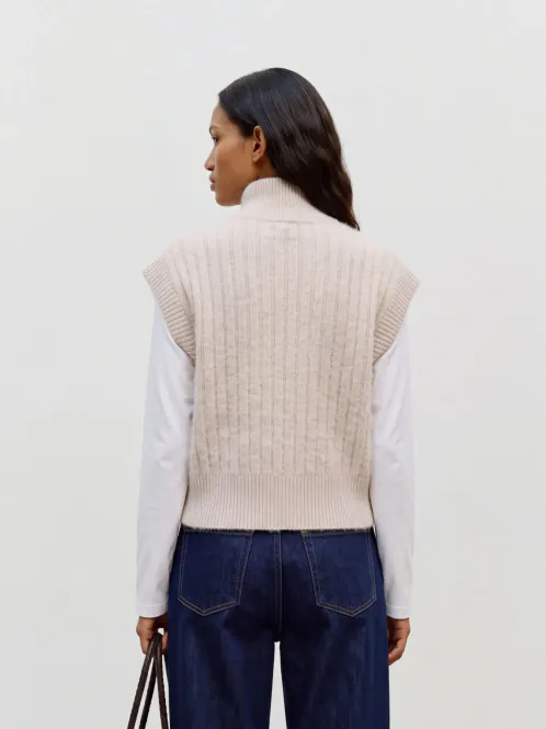 Hovedbilde BANG ZIP VEST - CREAM