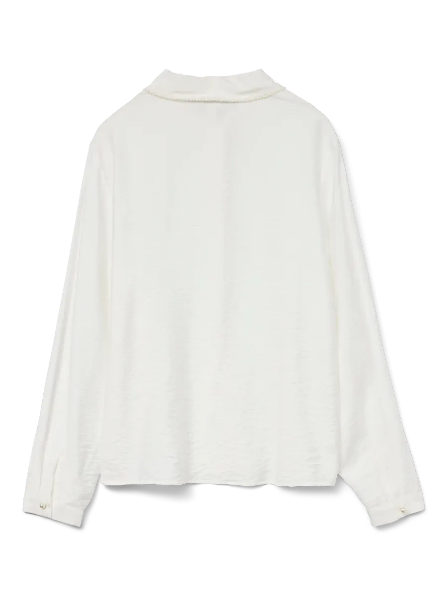FALINA SKJORTE PERLEKRAGE - OFFWHITE