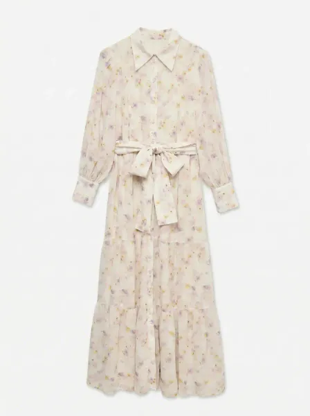 Hovedbilde TALIHA KJOLE FLOWER - CREAM