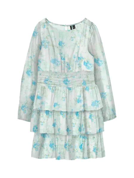 Hovedbilde SMILLA KJOLE M/VOLANGER - LYS GRØNN / MINT