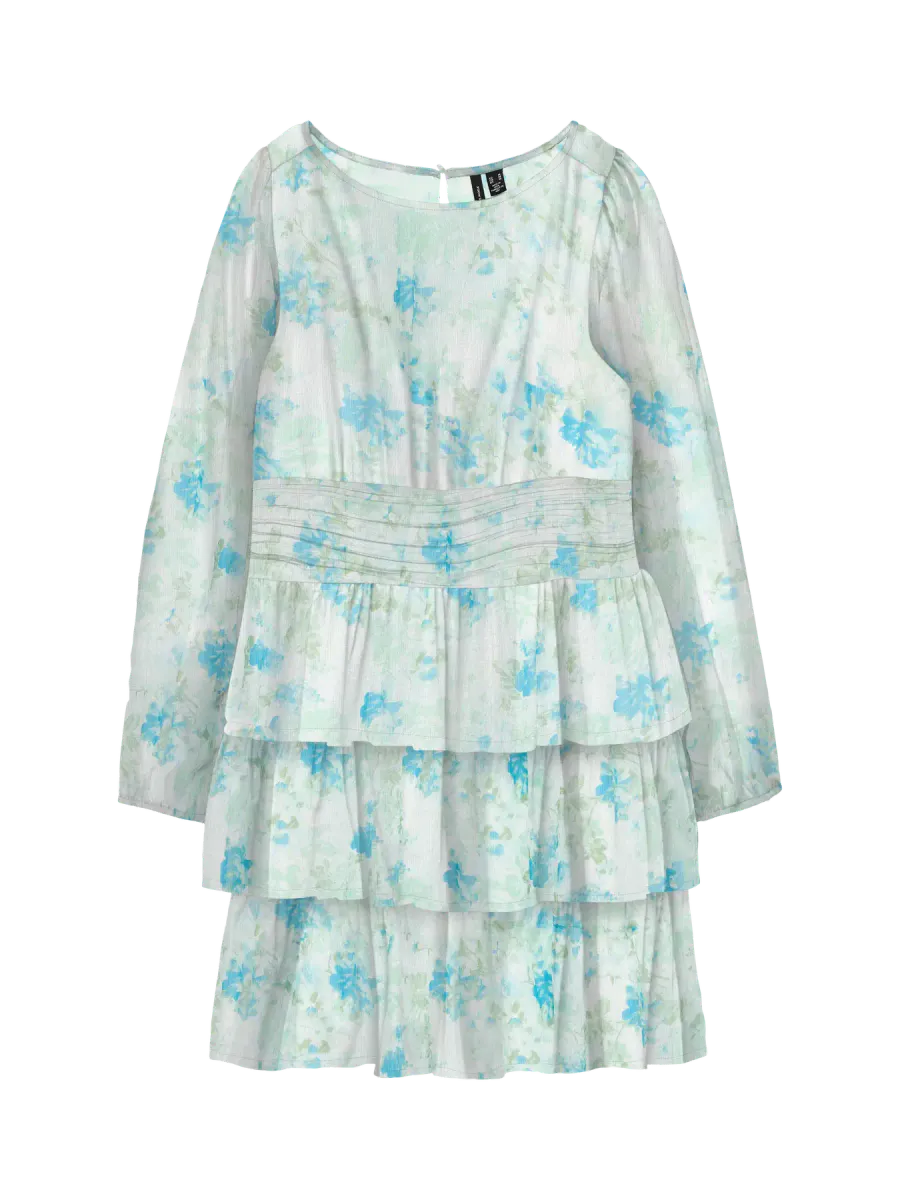 SMILLA KJOLE M/VOLANGER - LYS GRØNN / MINT