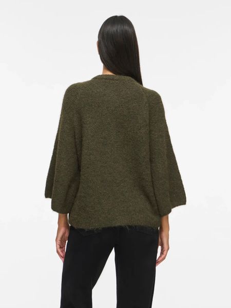Hovedbilde BOWS 3/4 KNIT CARDIGAN M/METALL KNAPPER - OLIVEN ...