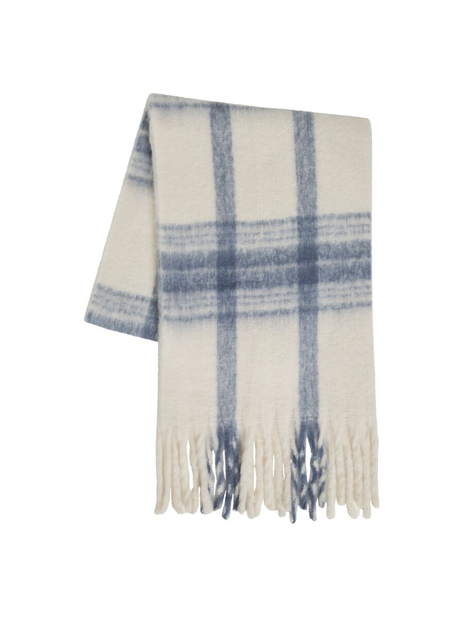 MIMI SKJERF - CREME/JEANSBLÅ