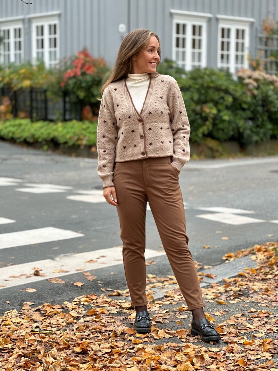 STOKKE CARDIGAN - TAUPE/MOCCA